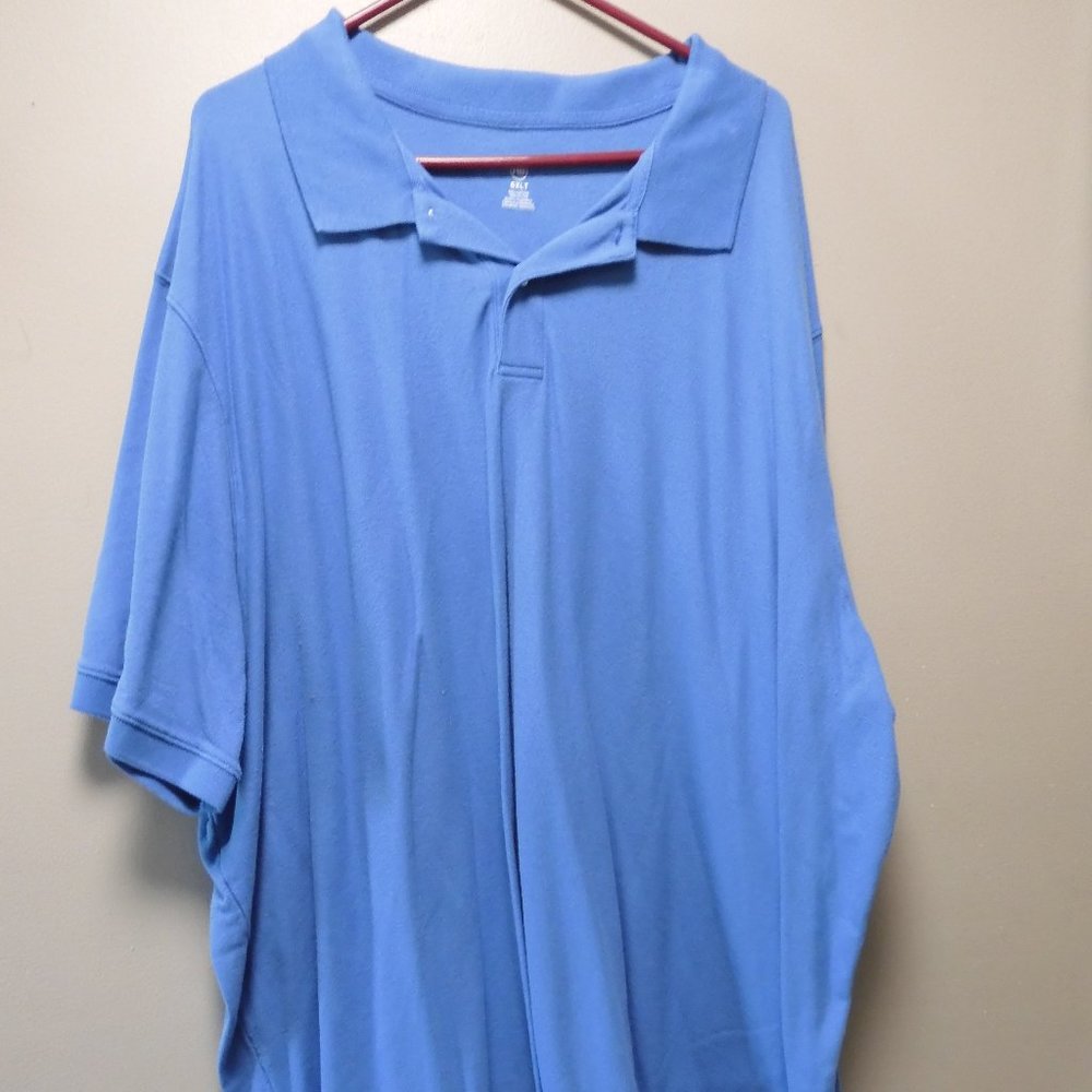Harbor Bay 6XLT Blue Short Sleeve Polo Shirt